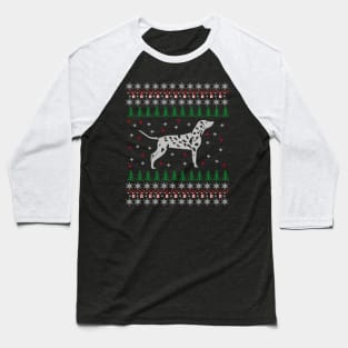 Dalmatian Ugly Christmas Sweater Gift Baseball T-Shirt